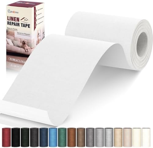 Cahomo Linen Repair Tape 4x79 inch, Self Adhesive Linen Fabric Patches by Cahomo