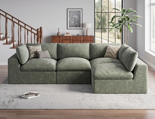 120" Cloud Sectional Couch | Oversize Boneless Couches - Image 3