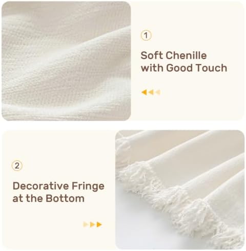 Couch Covers for 3 Cushion Sofa Cover 71" x 118" Cream White - Image 6