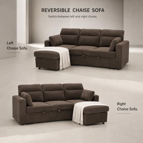 healthomse 82.5" Modular Sleeper Sofa Bed - Image 6