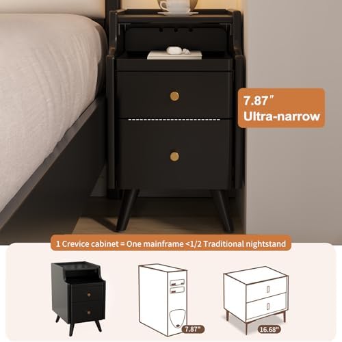 AQIMUELE Wood Nightstand, Bedside Table - Image 4