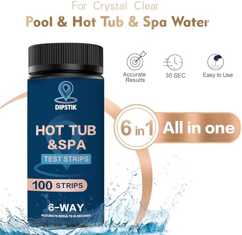 DIPSTIK Pool and Spa Test Strips-6 in 1 Hot Tub Test Strips - Image 3