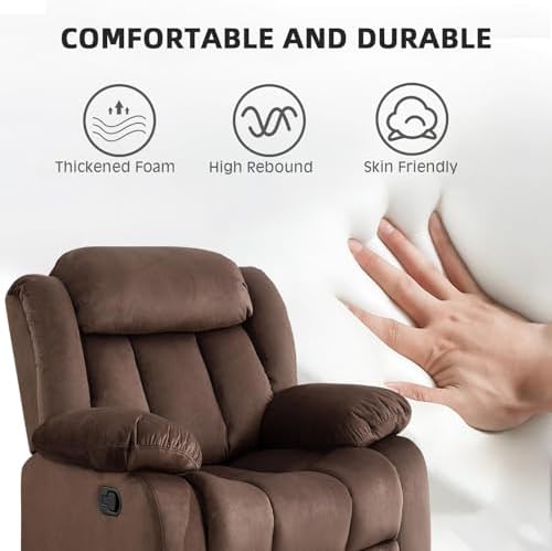 EBELLO Manual Reclining Sofa Set, Classic 5-Seater Furniture Set - Image 3