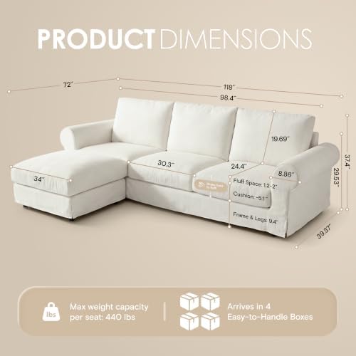 118" Oversized Cloud Couch - Image 2