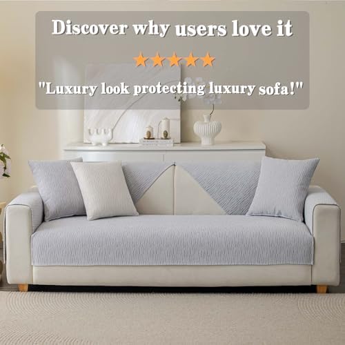 Soft Waterproof Chenille Cover Washable, Non Slip Sectional Sofa Covers - Image 6