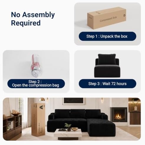 Avenco Modular Sectional Sofa, Boneless Couches - Image 7