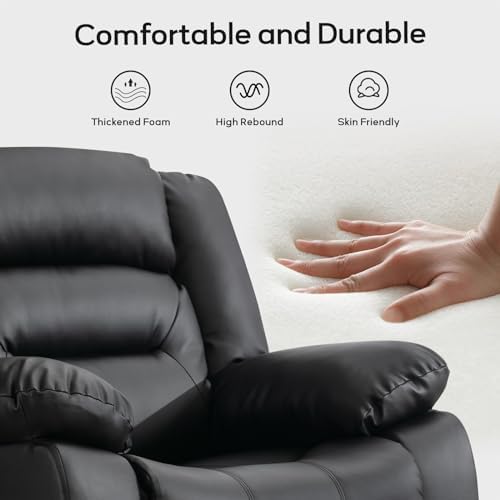 EBELLO Faux Leather Power Recliner Chair, Oversized Electric Overstuffed - Image 5