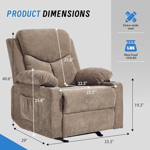 Manual Rocker Recliner Chair for Adults - Image 2