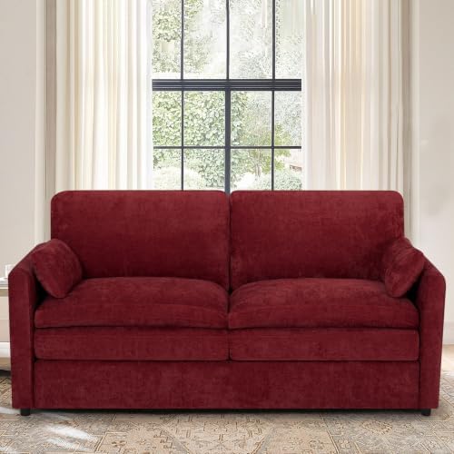 69” Chenille Love seat Sofa w/Arm Pillows - Image 3