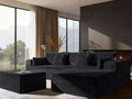 108" Oversized Cloud Sectional Couch, Comfort U Shaped Boneless Couch by VYUXWO