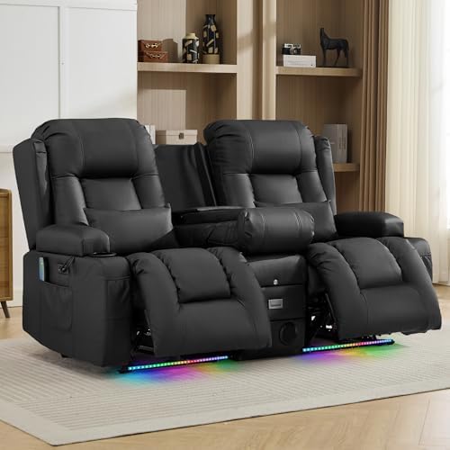 TUNYI Wall Hugger Loveseat Recliner Sofa by Becomesyourhomepartner
