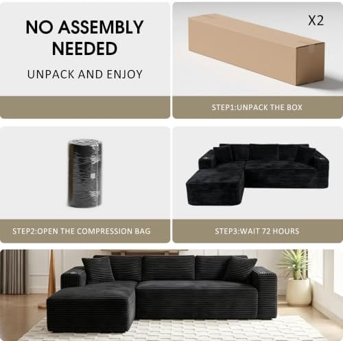 Cloud Sectional Boneless Couches - Image 7