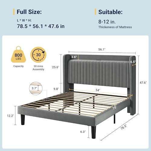 Allewie Full Size Platform Bed Frame - Image 2