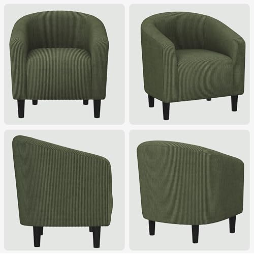 Yaheetech Compact Corduroy Accent Chairs Set of 2 - Image 5
