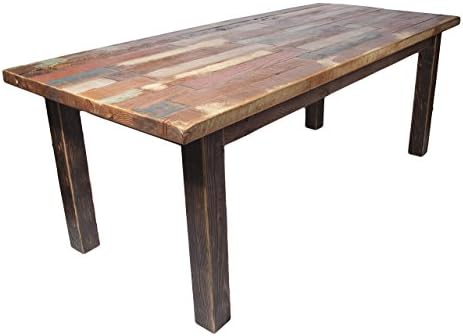 Reclaimed wood dining table - Image 6