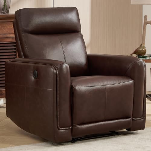 CANMOV Genuine Leather Power Recliner Chairs by CANMOV
