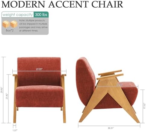 Home Accent Chair Mid Century Modern Accent Chair - Image 2