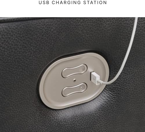 Signature Design by Ashley Mountainous Modern Leather Match Wall Hugger Power - Image 7