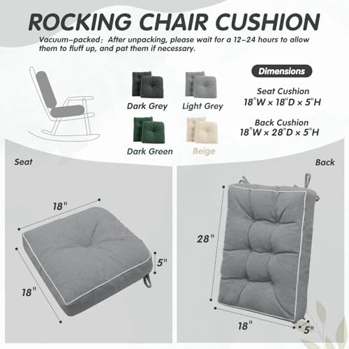 YZ HOME Jumbo Rocking Chair Cushion - Image 2