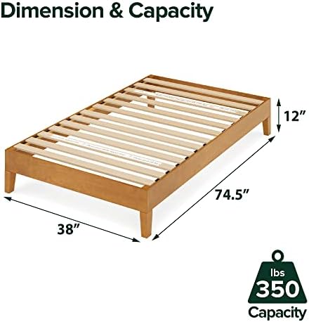 Zinus Alexis Deluxe Wood Platform Bed Frame, Solid Wood Foundation, No Box - Image 2