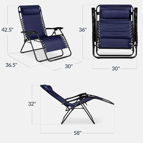 Best Choice Products Set of 2 Extra Wide Zero Gravity Chair Recliner - Image 3