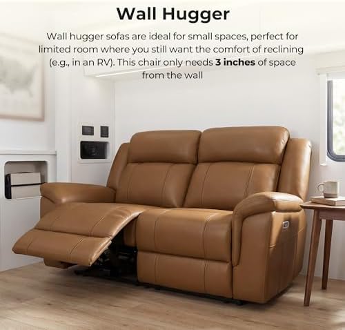 CHITA Leather Power Recliner Sofa Wall Hugger - Image 3