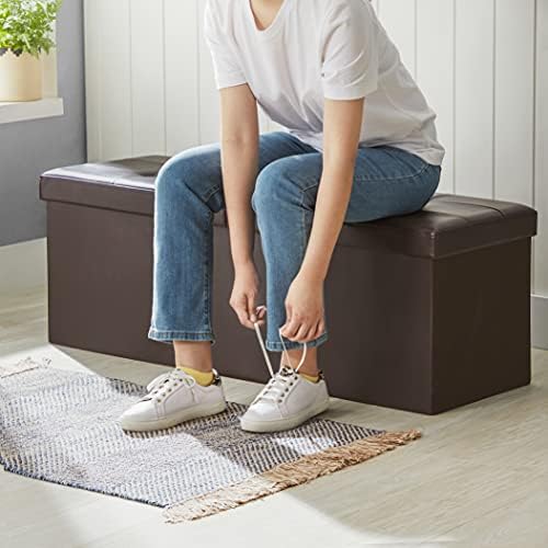 SONGMICS 43.3 Inches Folding Storage Ottoman Bench - Image 5
