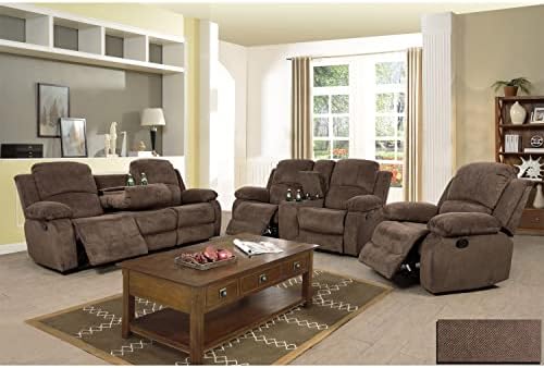 A Ainehome 3 Piece Set Corduroy Recliner Sofa Set by AAinehome