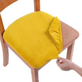 Smiry Velvet Seat Covers for Dining Room Chair Set of 6, Stretch Fit Removable by Smiry
