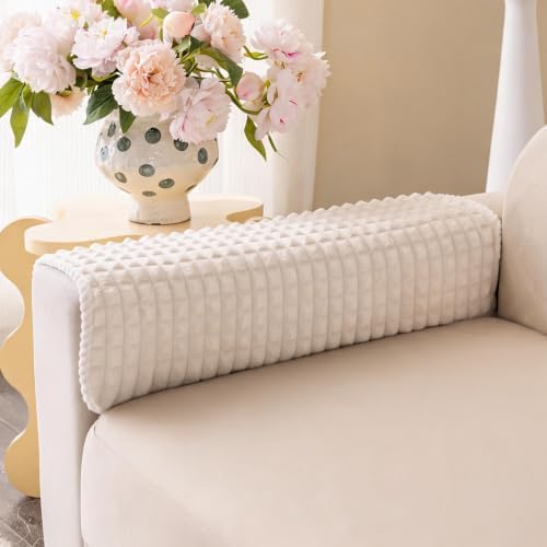 Soft Velvet Couch Arm Covers Washable by TIANXINBAOBEI