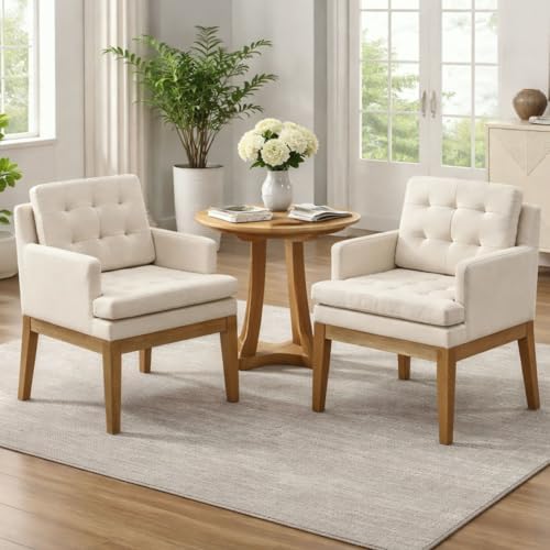 Upholstered Tufted Dining Chairs - Image 6