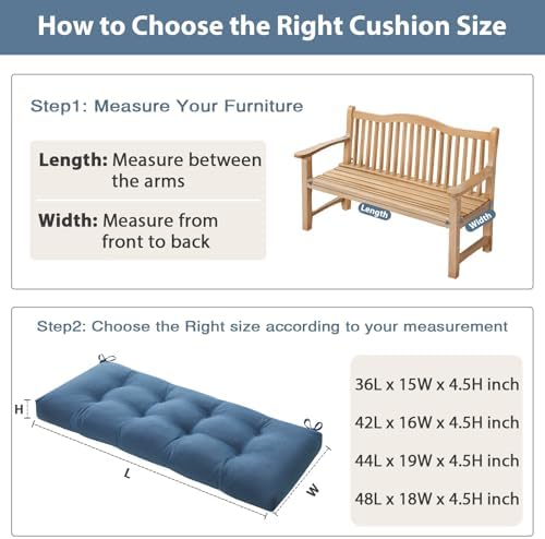 42 Inch Bench Cushions for Indoor Furniture - Image 4