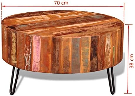 SKM Coffee Table Solid Reclaimed Wood Round - Image 2