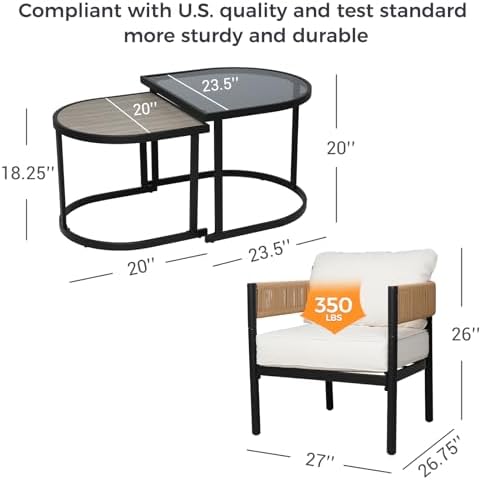 Grand patio 4-Piece Outdoor Conversation Set - Image 2