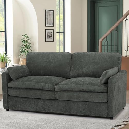 69” Chenille Love seat Sofa w/Arm Pillows by ACMEASE