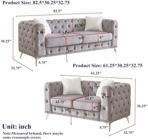 KEIKI 2-Piece Luxury Chesterfield Sofa Set - Image 2