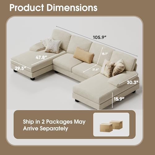 Furmax Sectional Couches for Living Room - Image 2