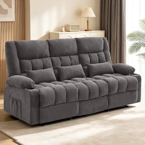MAHOMICO Recliner Sofa with Cup Holders by MAHOMICO