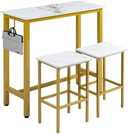 Finnhomy Bar Table Set, 39.3" Pub Table High Top Table, Rectangular Bar Height by Finnhomy
