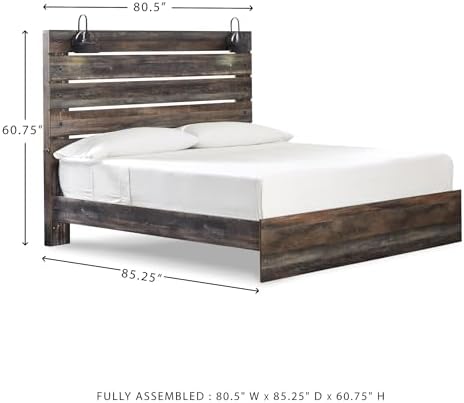 Signature Design by Ashley Drystan Rustic King Size Bed Frame - Image 3