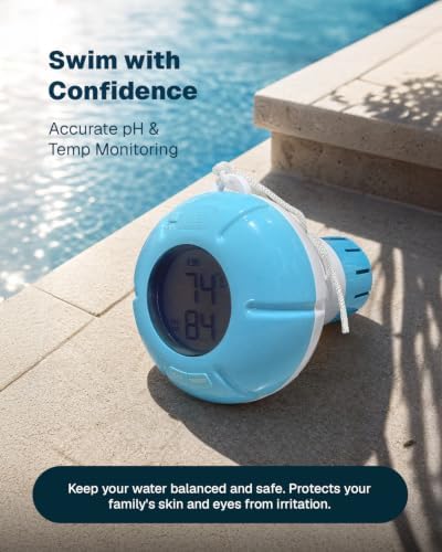 BALDR Pool Thermometer with PH Meter, Rechargeable Digital Pool PH Tester - Image 3