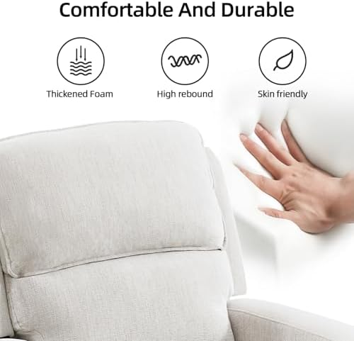 EBELLO Manual Living Room Furniture Reclining Couch Set, Soft Fabric Recliner - Image 5