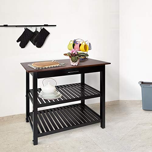 Kitchen Island with Solid Wood Top - Image 2