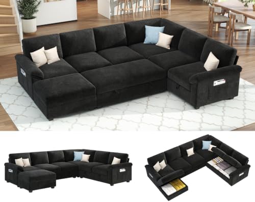 AMERLIFE 104" Sofa Bed, Sectional Sleeper Sofa by AMERLIFE