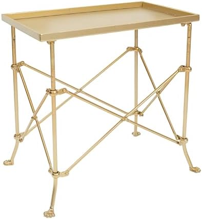 Creative Co-Op Vintage Rectangular Metal End Table by Unknown