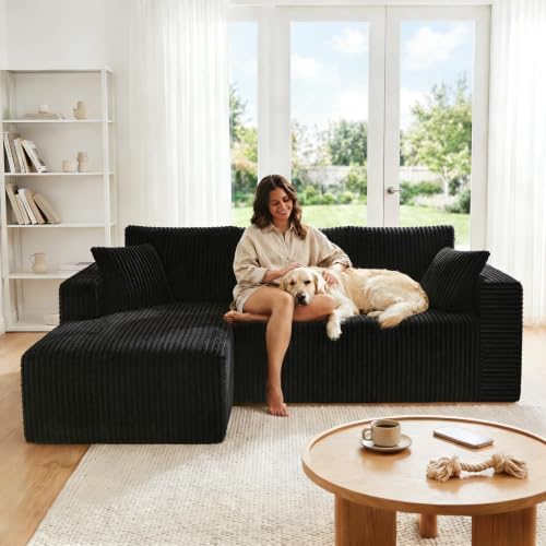 92.5" Modular Sectional Sofa, L-Shaped Cloud Couch - Image 3