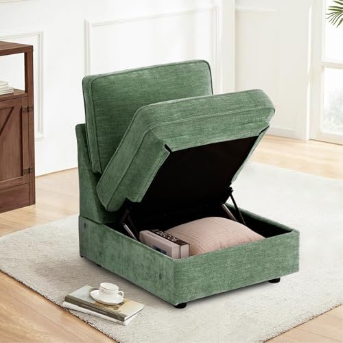TEKAMON Middle Seat with Storage, Modular Sofa Couch by TEKAMON
