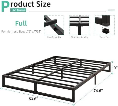 Lutown-Teen 9 Inch Full Bed Frame - Image 2