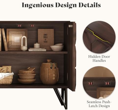 AMERLIFE 63" Solid Wood Buffet Cabinet - Image 4