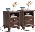 SAVOR LIFE Farmhouse Nightstand Set of 2 by SAVORLIFEFurniture
